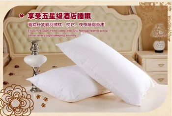 Dainuoti Žemyn pagalvės 70*45cm balta užpildyti 900g 40% baltųjų ančių pūkais/kaklo sveikatos priežiūros pagalvę paypal priimtas vienas/vnt.