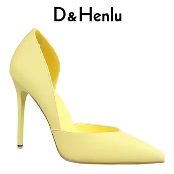 D&Henlu Prekės ženklo Moterų Batų Mados PU Moterų Siurbliai Superžvaigždė Stiliaus Aukštakulnius Batus Moteris, Dviejų dalių Seksualus Darbo Batai Moterims Stiletto