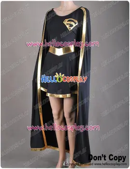 DC Comics Tamsiai Supergirl Juoda Suknelė Super Mergina Cosplay Kostiumų H008