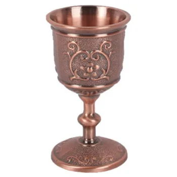 Derliaus bronzos goblet vyno stiklo, metalo vyno taurės Reljefinis graviravimas karšto alkoholiniai gėrimai ir spiritas stiklo Europos stiliaus alus, viskis puodelis