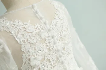 Derliaus Musulmonų 3D Gėlės, Vestuvinės Suknelės Kristalų 2018 Vestuvių Suknelė ilgomis Rankovėmis Prabanga Dubajus Vestuvinės Suknelės Nėriniai Chalatas De Mariee