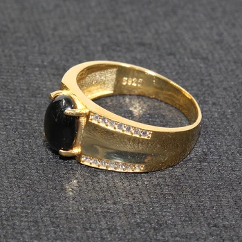Derliaus VYRAS Žiedas 925 sidabro žiedas 6*8mm gamtos Star Light Sapphire ring karaliaus žiedą vyras mada sidabro vyras papuošalai