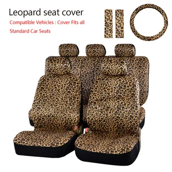 Dewtreetali Universalus Leopardas Spausdinti Automobilių Sėdynės Padengti Universaliųjų Automobilių Sėdynės Raštas Automobilių Stiliaus Interjero Aksesuarų VW Ford