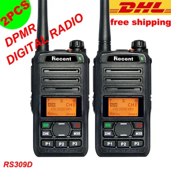 DHL 2VNT DPMR Profesionalių skaitmeninių du būdu radijo imtuvai (3 vatų Walkie Talkie RS309D 256 Kanalų tri-colour LCD radijo comunicador