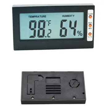 DHL, Fedex 100vnt mini skaitmeninis LCD drėgmėmačiu temperatūros drėgmės matuoklis 10% - 99% TEMP testeris termometras RH Max Min