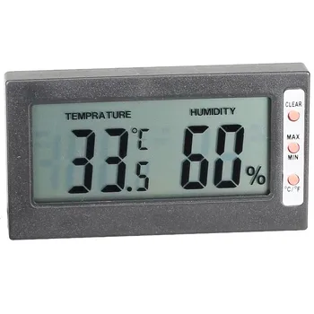 DHL, Fedex 100vnt mini skaitmeninis LCD drėgmėmačiu temperatūros drėgmės matuoklis 10% - 99% TEMP testeris termometras RH Max Min