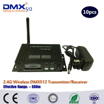 DHL/Fedex Nemokamas Pristatymas Belaidžio DMX Siuntėjas+Imtuvas 2.4 G DMX512 belaidžio ryšio imtuvas/siųstuvas