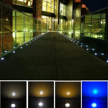 DHL NEMOKAMAI 0,6 w Grindų Lempos Sodo Įleidžiamas LED Žingsnis Grondspot Apšvietimas, Laminatas Plytelės, Laiptai, Sienos, Grindys Šviesos