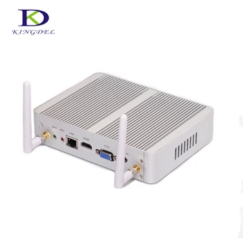 DHL nemokamai Ventiliatoriaus mini PC barebone Intel Celeron N3150 Quad Core 4*USB 3.0 HDMI VGA HTPC micro PC TV Box