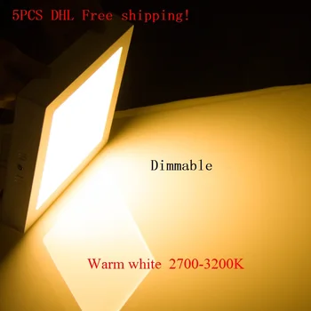 DHL Nemokamas pristatymas 18W Aikštės Paviršiaus Sumontuoti Pritemdomi LED šviesos diodų (LED) skydelį Žemyn šviesos diodų (LED Lubų Šviesos AC 85-265V