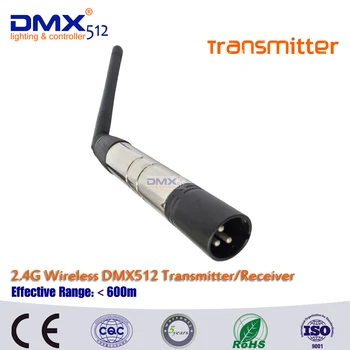 DHL Nemokamas pristatymas Belaidžio DMX512 2.4 GHz XLR imtuvas rgb baterija dmx512 belaidžio led apšvietimas
