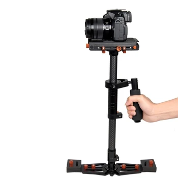 DHL YELANGU S800 Max 5kg 80cm Anglies pluošto Monopodzie Trikojo Canon Vaizdo Kamera, Video DSLR Nešiojamą Stabilizatorius Steadicam