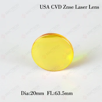 Dia 20mm Lazerinės Optikos Objektyvo Fokusavimo 63,5 mm