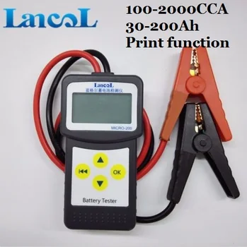 Diagnostikos įrankis lancol micro-200 Skaitmeninis Automobilių CCA baterijos testeris analizatorius 30-200Ah su Multi Kalbų Spausdinimo funkcija