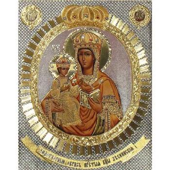 Diamond mozaikos kvadratiniu diamond siuvinėjimas karoliukais Mergelės Melstis moterų diamond kryželiu nustato rankų darbas, tapyba #1225_01