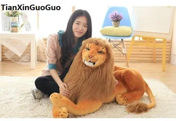 Didelis 105cm linkę liūtas pliušinis žaislas modeliavimas liūtas minkštos lėlės, hugging pagalvę gimtadienio dovana s0852