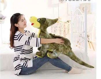 Didelis 110cm animacinių filmų dinozaurų monoclonius pliušinis žaislas, minkšti mesti pagalvę kalėdų dovana b0189