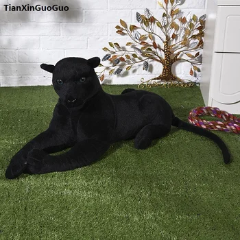 Didelis 75cm modeliavimas black panther pliušinis žaislas minkštos lėlės mesti pagalvę gimtadienio dovana s0416
