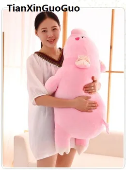 Didelis 90cm animacinių filmų mielas linkę rožinė kiaulė pliušinis žaislas labai minkštas hugging pagalvę gimtadienio dovana h2200