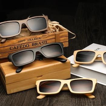 Didelis kiekis kanalus, akiniai nuo saulės populiarus mados prekės ženklo dizaineris poliarizuota UV akiniai medienos ir bambuko akiniai nuo saulės cr39