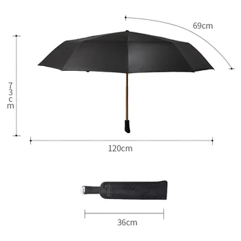 Didelis lietaus, skėtis vyrų vėjo skėčiai vyrų lankstymo juoda TTK prekės vandeniui skėtis nuo saulės vyras žvejybos umbrella korporacijos