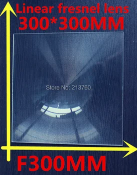 Didelis linijinis Frenelio lęšio Aikštėje Objektyvas 300*300 mm Fresnel Objektyvo Židinio nuotolis 300mm saulės rinkti