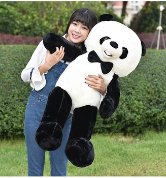 Didelis naujas pliušinis lankas panda žaislas aukštos kokybės mielas panda lėlės dovana, apie 120cm 2709