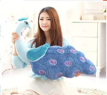 Didelis naujų kūrybinių pliušinis gražus povas puikus žaislas blue peacock pagalvę lėlės dovana, apie 80cm