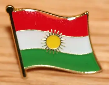 Didelis nuolaida KURDISTANO Vėliavos Šalies Metalo Atlapas Pin Ženklelis Kurdus Kurdų pigūs custom made vėliavos, emblemos pin