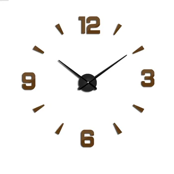 Didelis sieninis laikrodis duvar saati Namų dekoracijas laikrodis sieninis žiūrėti 3d Veidrodėliai skaitmeninis 