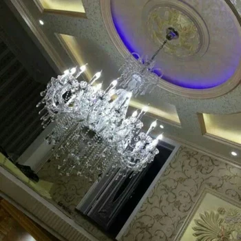 Didelė žvakė kristalų lempos, prabangūs krištolo sietynas, apšvietimo Villa laiptai liustra aukštos klasės klubo KTV led Šviestuvo
