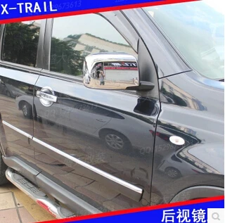 Didesnis žvaigždučių ABS chromes 2vnt automobilio šoninių durų veidrodis apdaila apsaugos dangtelis Nissan X-trail, PRIMERA 2008-2013 m.