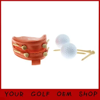Didmeninė Individualų Logotipas Mažas Golfo kamuoliukų Krepšys Mini Golfo kamuoliukų laikiklis su 3 golfo mokymo kamuolius ir 4 golfo tees