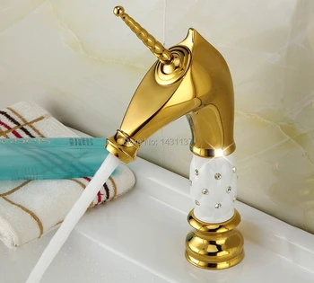 Didmeninė ir mažmeninė žalvario medžiagos, šalto ir karšto aukso vonios kambariui prabangos baseino kriauklės, maišytuvas, maišytuvai bakstelėkite