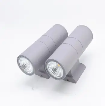 Didmeninė Mažmeninė Aliuminio Juoda/Pilka shell 10W 20W 30W dvigubai COB LED Lauko apšvietimas LED Sieniniai šviestuvai Šiltai/šaltai balta AC85V-240V