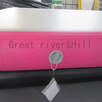 Didžiosios upės hill fitneso kilimėlis pripučiami oro bėgių gimnastikos mokymo įranga, 5m x 1,8 m x 15cm