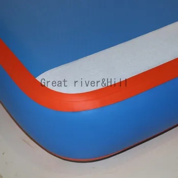 Didžiosios upės, kalvos, lauko mokymo kilimėlis pripučiami oro bėgių patvarus įranga, mėlyna 4m x 2m x 0,2 m