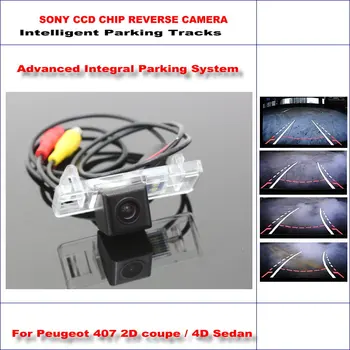 Dinaminis Orientavimo Galinio vaizdo Kamera Skirta Peugeot 407 2D coupe / 4D Sedanas / 580 TV Linijų HD 860 * 576 Pikselių Stovėjimo Intelligentized