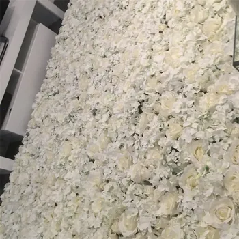 Dirbtinio šilko rožė hydrangeas gėlių sienos vestuvių fone