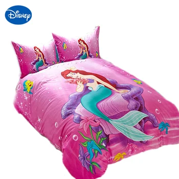 Disney princesė 3d lovos užvalkalai animacinių filmų Elsa snieguolė Undinė patalynės komplektas mergina kūdikio rausva antklode padengti twin visą karalienė pagalvės užvalkalą