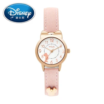 Disney Vaikams Žiūrėti Vaikams Laikrodžiai Mielas Peliukas Bowknot Mados Paprasta Rankiniai Mergaitės Dovana, Odinis Dirželis laikrodis atsparus Vandeniui