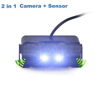 DIYSECUR Auto Garsiakalbių Stovėjimo aikštelė, stebėjimo Sistema Parkavimo Radaro Jutiklis LED Naktinio Matymo Automobilių Kameros + 4.3 colių Automobilių Veidrodėliai Stebėti
