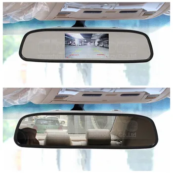 DIYSECUR Belaidžio Vaizdo Parkavimo Radaras 4.3 Colių Automobilinis LCD Veidrodis Automobilių Stebėti + infraraudonųjų SPINDULIŲ Naktinio Matymo Automobilio Galinio vaizdo Kamera + 4 x Jutiklis