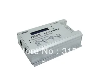 DMX nuolatinės įtampos dekoderis su skystųjų KRISTALŲ ekranas;DC12-24V įvestis;8A*3channel PWM išėjimo