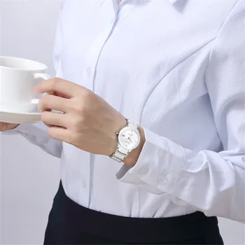 DOM moterų laikrodžiai, prabangūs visiškai Atsitiktinis vandeniui stiliaus kvarcinis keramikos Ponios Laikrodžiai Laikrodis Moteriška Suknelė Relogio Feminino 2018