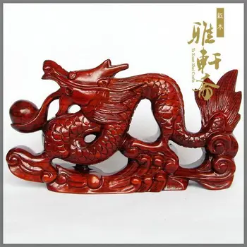 Dongyang medžio drožybos amatų raudonmedžio 12 dvylika zodiako drakonas drakonas thomsonae Zhao Feng shui papuošalai taikos zona