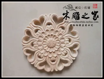 Dongyang woodcarving gėlių turas gėlių aplikacijos pleistras medienos baldai, apdaila kabineto durų GĖLIŲ, medienos