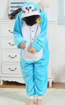 Doraemon Flanelė Kostiumai Jumpsuit Vaikams, Vaikams Onesie Pižama, Cosplay Kostiumai, Drabužiai Halloween Carnival