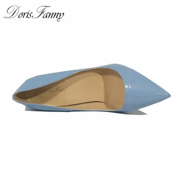 DorisFanny mėlyni batai Pažymėjo Tne super plonas aukšto kulno siurbliai seksualių aukštakulnių Moterų bateliai Didelis Dydis 34-45