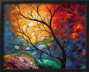 Dovanų Šiuolaikinio Meno Kraštovaizdžio Puošnaus Svajones naftos tapyba Medžiai ant drobės Aukštos kokybės rankų dažytos Kambario Apdaila